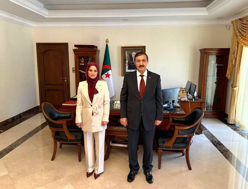 السفير صالح عطية يستقبل النائبة بالمجلس الشعبي الوطني ممثلة الجالية الوطنية بالخارج عن المنطقة السادسة